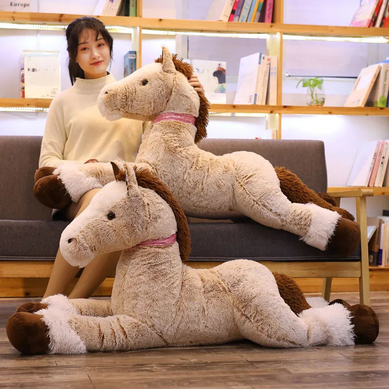 90-120CM Plush Horse Stuffed Animal Toy – Perfect Gift for Kids & Home Decor