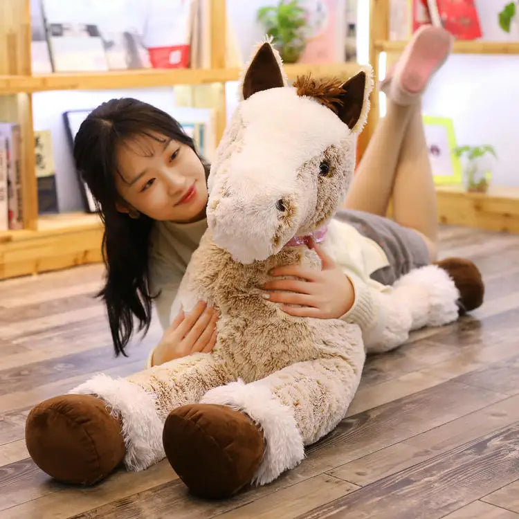 90-120CM Plush Horse Stuffed Animal Toy – Perfect Gift for Kids & Home Decor