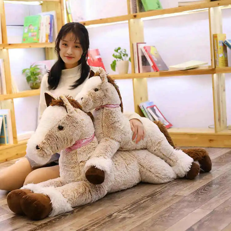 90-120CM Plush Horse Stuffed Animal Toy – Perfect Gift for Kids & Home Decor