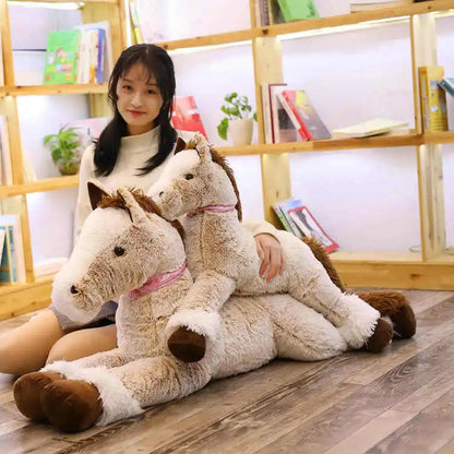 90-120CM Plush Horse Stuffed Animal Toy – Perfect Gift for Kids & Home Decor