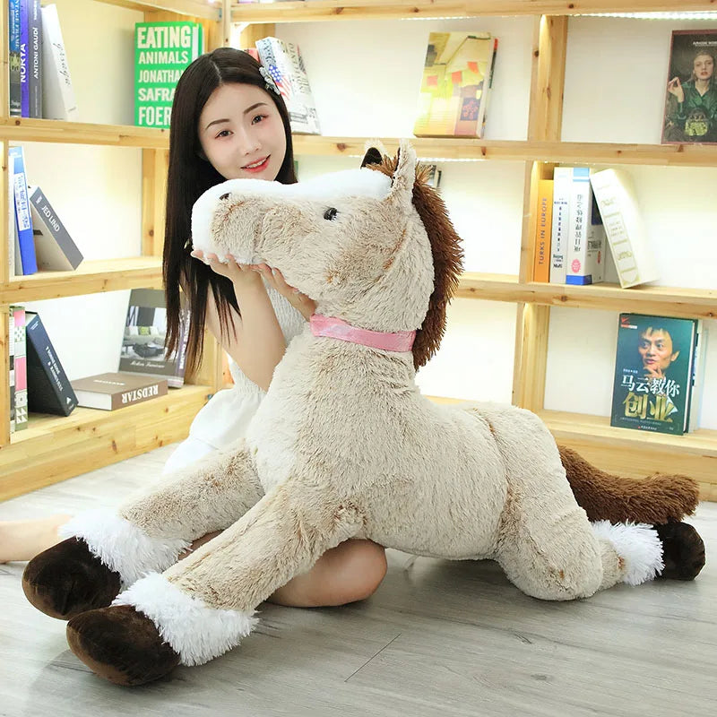 90-120CM Plush Horse Stuffed Animal Toy – Perfect Gift for Kids & Home Decor