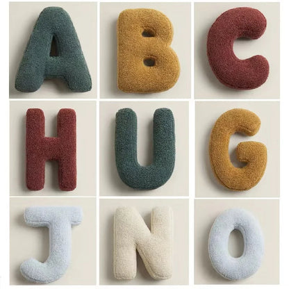 Alphabet Letter Plush Pillow – Soft Decorative Cushion