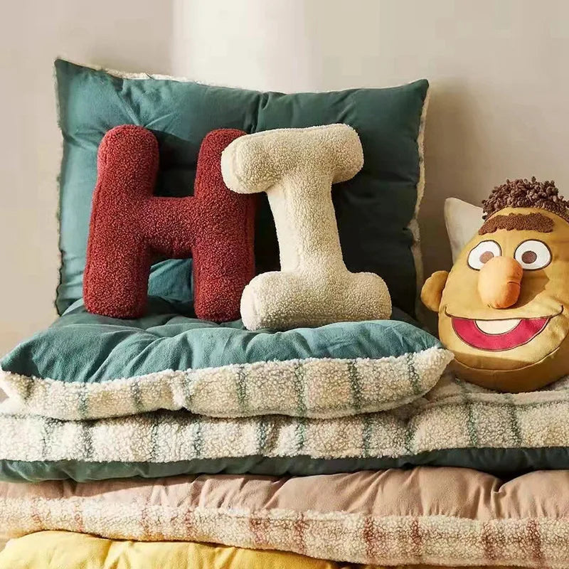 Alphabet Letter Plush Pillow – Soft Decorative Cushion